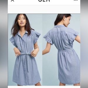 Anthropologie Isabella Sinclair chambray shirtdress. Size XS.
